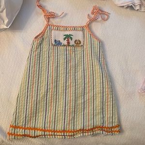 Little threads smocked zoo dress